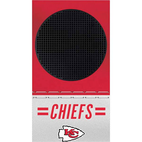 NFL Kansas City Chiefs White Striped Xbox Series S Console Skin